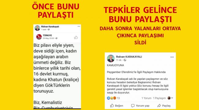 KARAKAYALI’DAN PEYGAMBERE HAKARET