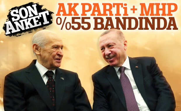 AK PARTİ VE MHP'NİN OYLARI YÜKSELİŞTE